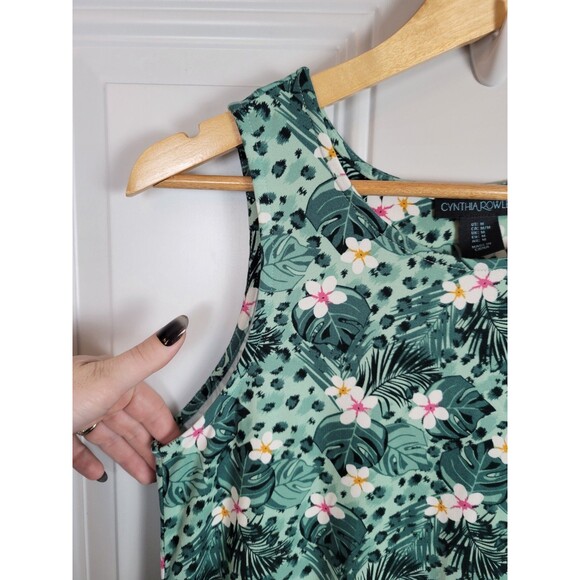 Cynthia Rowley Tropical Floral Midi Dress Size M - Picture 2 of 8